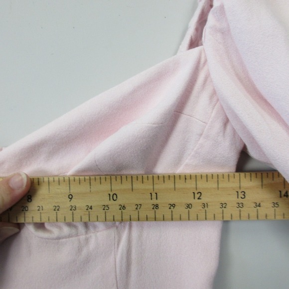 Aritzia Wilfred Sweetheart Blouse XS Pink Crop Smocked Going Out Top Preppy 162 - Picture 3 of 12